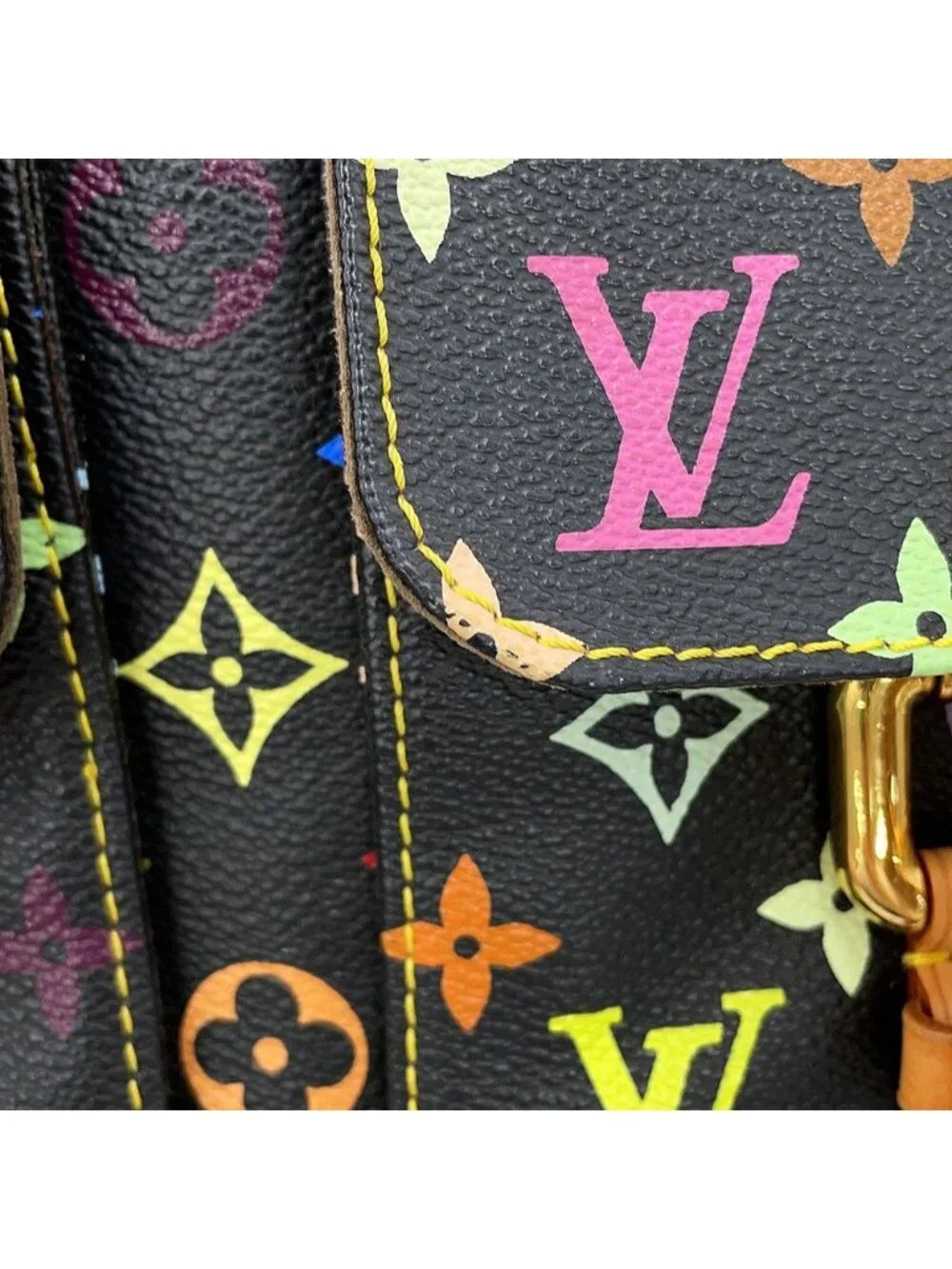 Louis Vuitton Shoulder Bag Monogram Multicolor Lodge GM Black